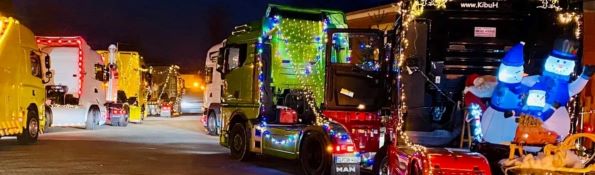 Trucker sorgen für leuchtende Kinderaugen