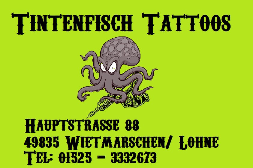 Spendenbox bei Tintenfisch Tattoos in Wietmarschen/Lohne